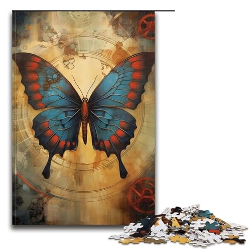 Puzzle 1000 Teile für Erwachsene Schmetterling Vintage Puzzle Hands on Spiel Einzigartige Heimdekoration und Geschenke 75x50cm Puzzle 1000 Teile für Erwachsene Schmetterling Vintage Puzzle Hands on Spiel Einzigartige Heimdekoration und Geschenke 75x50cm von QSYFNBZL