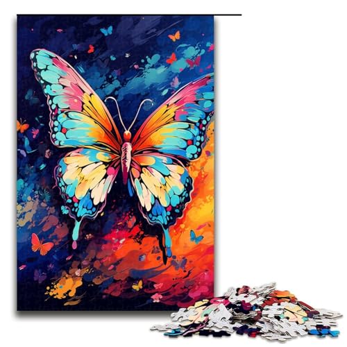Puzzle 1000 Teile für Erwachsene Schmetterling von SplattersLots of Coloured Clour Puzzle Hands on Spiel Einzigartige Heimdekoration und Geschenke 75 x 50 cm Puzzle 1000 Teile für Erwachsene Schmetterling von SplattersLots of Coloured Clour Puzzle Hands on Spiel Einzigartige Heimdekoration und Geschenke 75 x 50 cm von QSYFNBZL