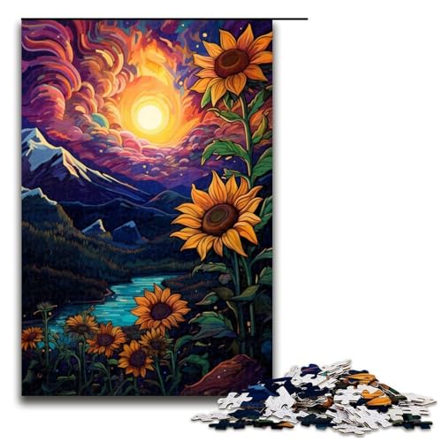 Puzzle 1000 Teile für Erwachsene Sonnenblumen unter Nachtlicht Spiel zum Anfassen einzigartige Heimdekoration und Geschenke 75 x 50 cm Puzzle 1000 Teile für Erwachsene Sonnenblumen unter Nachtlicht Spiel zum Anfassen einzigartige Heimdekoration und Geschenke 75 x 50 cm von QSYFNBZL