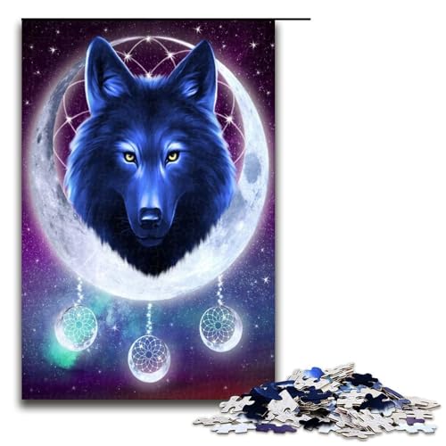 Puzzle 1000 Teile für Erwachsene Wolfspuzzle Hands on Spiel Einzigartige Heimdekoration und Geschenke 75x50cm von QSYFNBZL