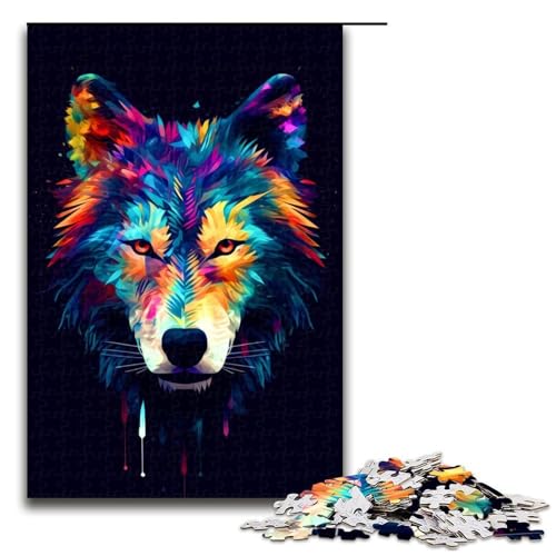 Puzzle 1000 Teile für Erwachsene Wolfspuzzle Hands on Spiel Einzigartige Heimdekoration und Geschenke 75x50cm von QSYFNBZL