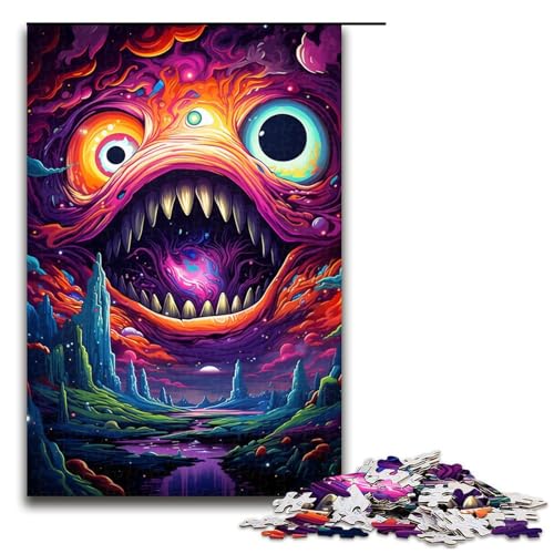 Puzzle 1000 Teile für Erwachsene buntes psychedelisches Monster Puzzle Wanddekoration einzigartige Geburtstags 75 x 50 cm Puzzle 1000 Teile für Erwachsene buntes psychedelisches Monster Puzzle Wanddekoration einzigartige Geburtstags 75 x 50 cm von QSYFNBZL