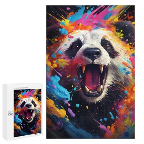 Puzzle 1000 Teile für Erwachsene farbenfroh psychedelisch süßer Kleiner Panda Wanddekoration einzigartige Geburtstags 75 x 50 cm Puzzle 1000 Teile für Erwachsene farbenfroh psychedelisch süßer Kleiner Panda Wanddekoration einzigartige Geburtstags 75 x 50 cm von QSYFNBZL