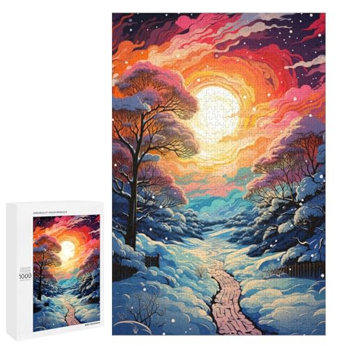 Puzzle 1000 Teile für Erwachsene farbenfrohe psychedelische Schönheitslandschaft Wanddekoration einzigartige Geburtstags 75 x 50 cm Puzzle 1000 Teile für Erwachsene farbenfrohe psychedelische Schönheitslandschaft Wanddekoration einzigartige Geburtstags 75 x 50 cm von QSYFNBZL