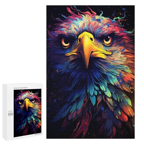 Puzzle 1000 Teile für Erwachsene farbenfroher Psychedelischer Adler Wanddekoration einzigartige Geburtstags 75 x 50 cm Puzzle 1000 Teile für Erwachsene farbenfroher Psychedelischer Adler Wanddekoration einzigartige Geburtstags 75 x 50 cm von QSYFNBZL