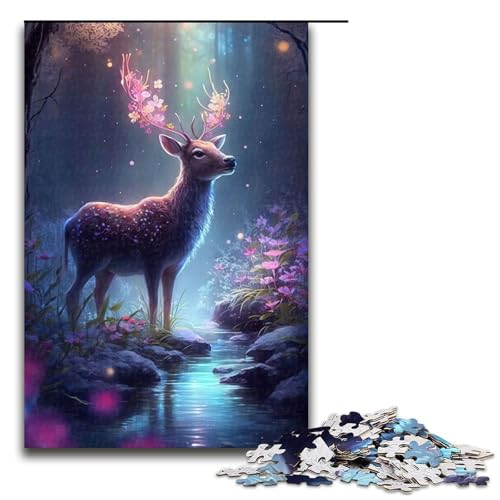 Puzzle 1000 Teile süßes Hirschblumen Puzzle für Erwachsene aus Holz Lernspiel Herausforderungsspielzeug 75 x 50 cm Puzzle 1000 Teile süßes Hirschblumen Puzzle für Erwachsene aus Holz Lernspiel Herausforderungsspielzeug 75 x 50 cm von QSYFNBZL