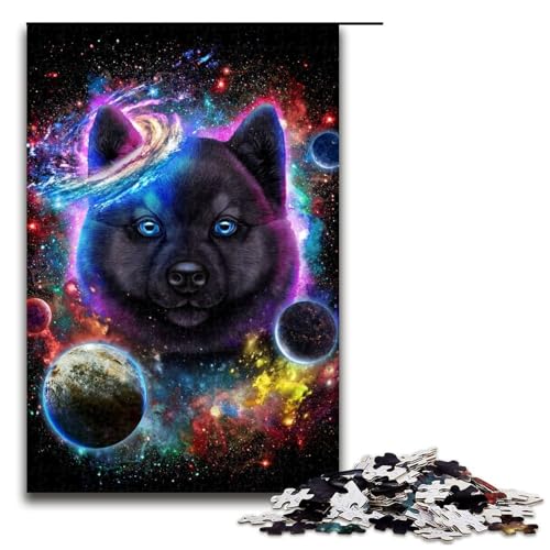 Puzzle für Erwachsene 1000 Teile Akita Hund im Weltraum Galaxie Puzzle für Kinder Holzpuzzle dekomprimierendes intellektuelles Lernspielzeug 75 x 50 cm Puzzle für Erwachsene 1000 Teile Akita Hund im Weltraum Galaxie Puzzle für Kinder Holzpuzzle dekomprimierendes intellektuelles Lernspielzeug 75 x 50 cm von QSYFNBZL