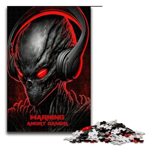 Puzzle für Erwachsene 1000 Teile Alien Gamer Puzzle für Kinder Holzpuzzle dekomprimierendes intellektuelles Lernspielzeug 75 x 50 cm Puzzle für Erwachsene 1000 Teile Alien Gamer Puzzle für Kinder Holzpuzzle dekomprimierendes intellektuelles Lernspielzeug 75 x 50 cm von QSYFNBZL