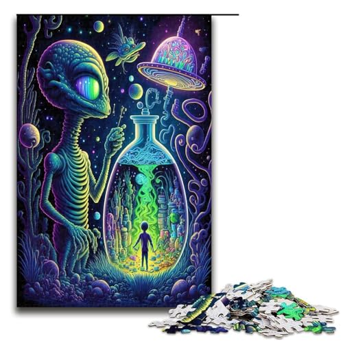 Puzzle für Erwachsene 1000 Teile Alien Monster Puzzle für Lernspiele Herausforderungsspielzeug einzigartige Heimdekoration und Geschenke 75 x 50 cm von QSYFNBZL