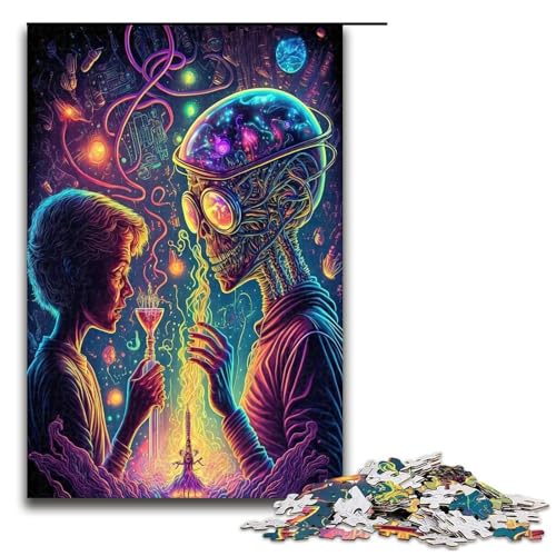 Puzzle für Erwachsene 1000 Teile Alien Monster Puzzle für Lernspiele Herausforderungsspielzeug einzigartige Heimdekoration und Geschenke 75 x 50 cm Puzzle für Erwachsene 1000 Teile Alien Monster Puzzle für Lernspiele Herausforderungsspielzeug einzigartige Heimdekoration und Geschenke 75 x 50 cm von QSYFNBZL