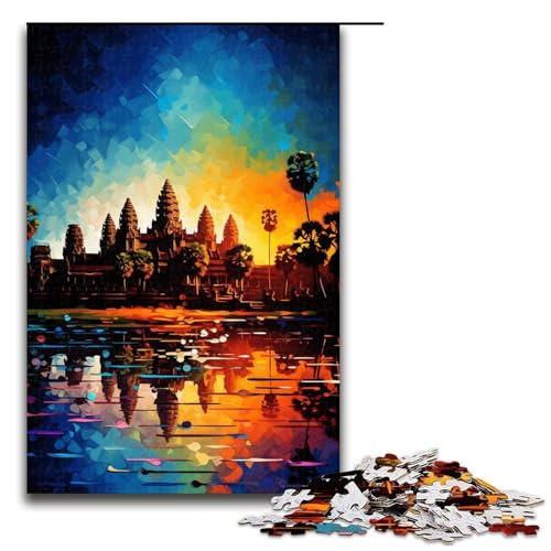 Puzzle für Erwachsene 1000 Teile Angkor Wat ist umgeben farbiges Puzzle für Erwachsene Holzspiele für die ganze Familie Weihnachts und Geburtstagsgeschenke 1000 Teile Puzzle für Erwachsene 1000 Teile Angkor Wat ist umgeben farbiges Puzzle für Erwachsene Holzspiele für die ganze Familie Weihnachts und Geburtstagsgeschenke 1000 Teile von QSYFNBZL