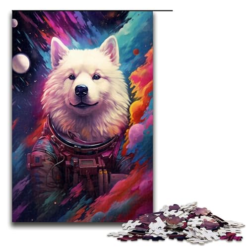 Puzzle für Erwachsene 1000 Teile Astronaut Samoyed von SplattersLots Dickes buntes Spielzeug intellektuelles Spiel ganze Familie 75 x 50 cm Puzzle für Erwachsene 1000 Teile Astronaut Samoyed von SplattersLots Dickes buntes Spielzeug intellektuelles Spiel ganze Familie 75 x 50 cm von QSYFNBZL