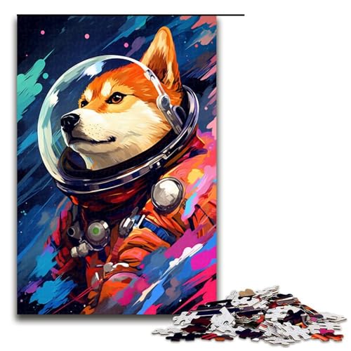 Puzzle für Erwachsene 1000 Teile Astronaut Shiba Inu von Splatters Viele Dicke Farbmuster zum Zusammenbauen helfen dem Gehirn süchtig machendes Spielzeug zur Förderung der Geduld 75 x 50 cm Puzzle für Erwachsene 1000 Teile Astronaut Shiba Inu von Splatters Viele Dicke Farbmuster zum Zusammenbauen helfen dem Gehirn süchtig machendes Spielzeug zur Förderung der Geduld 75 x 50 cm von QSYFNBZL