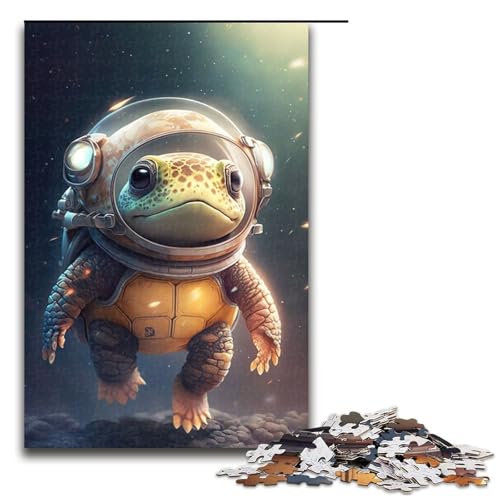 Puzzle für Erwachsene 1000 Teile Astronaut Weltraumschildkröte Geburtstagsgeschenk für Teenager ab 14 Jahren 75 x 50 cm Puzzle für Erwachsene 1000 Teile Astronaut Weltraumschildkröte Geburtstagsgeschenk für Teenager ab 14 Jahren 75 x 50 cm von QSYFNBZL