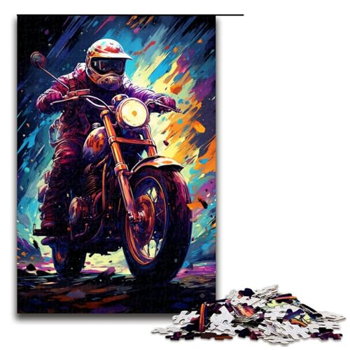 Puzzle für Erwachsene 1000 Teile Astronaut auf Motorrad Puzzle Lernspiele für Zuhause DIY Spielzeug tolles Geschenk für Spiele 75 x 50 cm Puzzle für Erwachsene 1000 Teile Astronaut auf Motorrad Puzzle Lernspiele für Zuhause DIY Spielzeug tolles Geschenk für Spiele 75 x 50 cm von QSYFNBZL