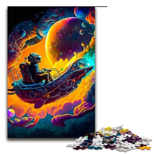 Puzzle für Erwachsene 1000 Teile Astronaut im Weltraum Puzzle für Erwachsene Holzspiele für die ganze Familie Weihnachts und Geburtstagsgeschenke 75 x 50 cm Puzzle für Erwachsene 1000 Teile Astronaut im Weltraum Puzzle für Erwachsene Holzspiele für die ganze Familie Weihnachts und Geburtstagsgeschenke 75 x 50 cm von QSYFNBZL