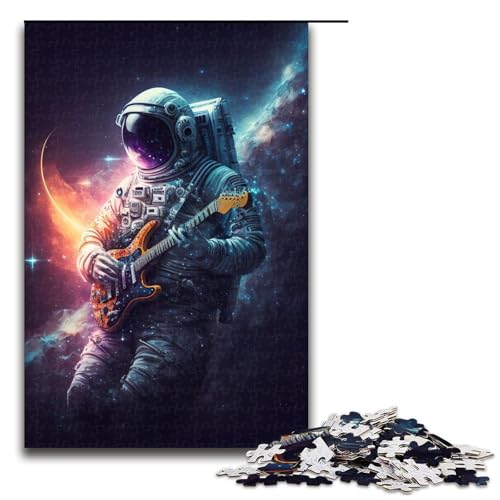 Puzzle für Erwachsene 1000 Teile Astronaut spielt Gitarre Puzzle Lernspiele für Zuhause DIY Spielzeug tolles Geschenk für Spiele 75 x 50 cm Puzzle für Erwachsene 1000 Teile Astronaut spielt Gitarre Puzzle Lernspiele für Zuhause DIY Spielzeug tolles Geschenk für Spiele 75 x 50 cm von QSYFNBZL