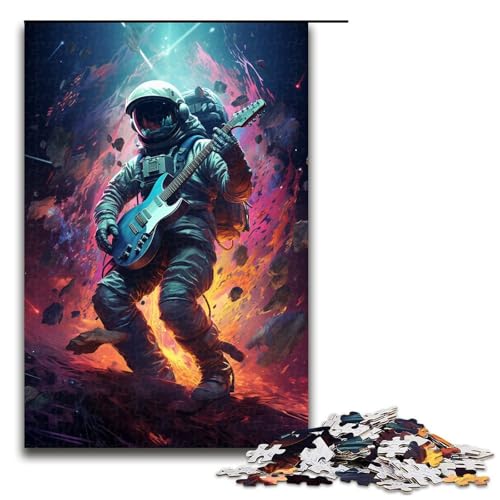 Puzzle für Erwachsene 1000 Teile Astronaut spielt Gitarre im Weltraum Mustermontage hilft dem Gehirn süchtig machendes Spielzeug zur Förderung der Geduld 75 x 50 cm Puzzle für Erwachsene 1000 Teile Astronaut spielt Gitarre im Weltraum Mustermontage hilft dem Gehirn süchtig machendes Spielzeug zur Förderung der Geduld 75 x 50 cm von QSYFNBZL