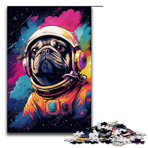 Puzzle für Erwachsene 1000 Teile Astronauten Mops von SplattersLots Dickes farbiges Spielzeug Denkspiel ganze Familie 75 x 50 cm Puzzle für Erwachsene 1000 Teile Astronauten Mops von SplattersLots Dickes farbiges Spielzeug Denkspiel ganze Familie 75 x 50 cm von QSYFNBZL