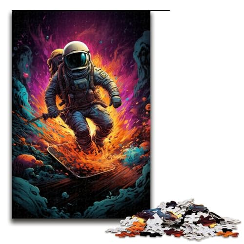 Puzzle für Erwachsene 1000 Teile Astronauten Skateboard Puzzle jedes Teil ist einzigartig anspruchsvolles Familienspaßspiel 75 x 50 cm Puzzle für Erwachsene 1000 Teile Astronauten Skateboard Puzzle jedes Teil ist einzigartig anspruchsvolles Familienspaßspiel 75 x 50 cm von QSYFNBZL