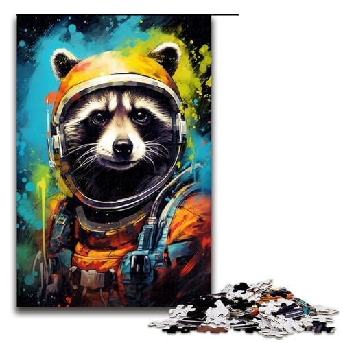 Puzzle für Erwachsene 1000 Teile Astronauten Waschbär von SplattersLots Dickes farbiges Puzzle Geburtstagsgeschenk für Teenager ab 14 Jahren 75 x 50 cm Puzzle für Erwachsene 1000 Teile Astronauten Waschbär von SplattersLots Dickes farbiges Puzzle Geburtstagsgeschenk für Teenager ab 14 Jahren 75 x 50 cm von QSYFNBZL