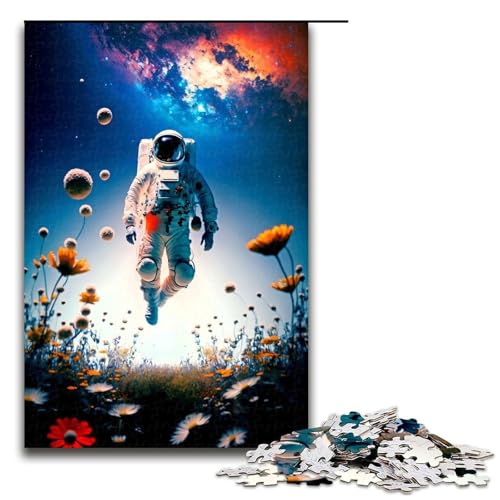 Puzzle für Erwachsene 1000 Teile Astronauten und Blumenpuzzle für Erwachsene Holzspiele für die ganze Familie Weihnachts und Geburtstagsgeschenke 75 x 50 cm Puzzle für Erwachsene 1000 Teile Astronauten und Blumenpuzzle für Erwachsene Holzspiele für die ganze Familie Weihnachts und Geburtstagsgeschenke 75 x 50 cm von QSYFNBZL