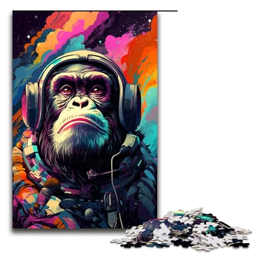 Puzzle für Erwachsene 1000 Teile Astronautenaffe von SplattersLots Dickes farbiges Puzzle für Lernspiele Herausforderungsspielzeug einzigartige Heimdekoration und Geschenke 75 x 50 cm Puzzle für Erwachsene 1000 Teile Astronautenaffe von SplattersLots Dickes farbiges Puzzle für Lernspiele Herausforderungsspielzeug einzigartige Heimdekoration und Geschenke 75 x 50 cm von QSYFNBZL