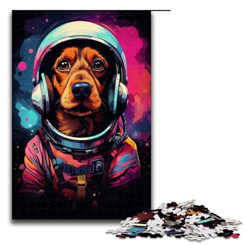 Puzzle für Erwachsene 1000 Teile Astronautenbaby Dackel Hund Puzzle für Erwachsene Holzspiele für die ganze Familie Weihnachts und Geburtstagsgeschenke 75 x 50 cm Puzzle für Erwachsene 1000 Teile Astronautenbaby Dackel Hund Puzzle für Erwachsene Holzspiele für die ganze Familie Weihnachts und Geburtstagsgeschenke 75 x 50 cm von QSYFNBZL