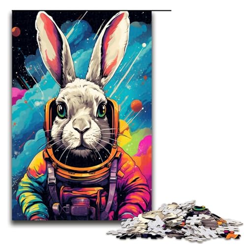 Puzzle für Erwachsene 1000 Teile Astronautenhase Holzpuzzle Lernspielzeug Familienspiele 75 x 50 cm Puzzle für Erwachsene 1000 Teile Astronautenhase Holzpuzzle Lernspielzeug Familienspiele 75 x 50 cm von QSYFNBZL