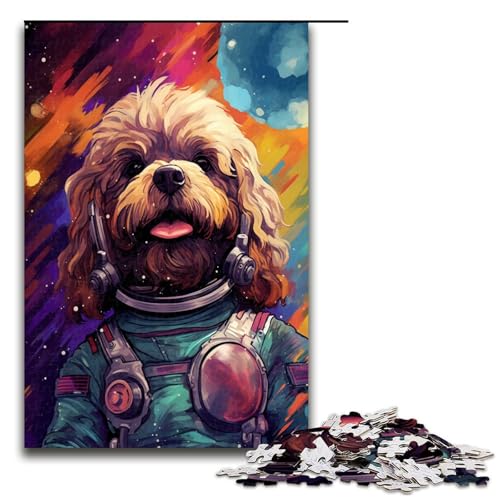 Puzzle für Erwachsene 1000 Teile Astronautenpudel von SplattersLots Dickes Farbpuzzle für Erwachsene Holzspiele für die ganze Familie Weihnachts und Geburtstagsgeschenke 75 x 50 cm Puzzle für Erwachsene 1000 Teile Astronautenpudel von SplattersLots Dickes Farbpuzzle für Erwachsene Holzspiele für die ganze Familie Weihnachts und Geburtstagsgeschenke 75 x 50 cm von QSYFNBZL
