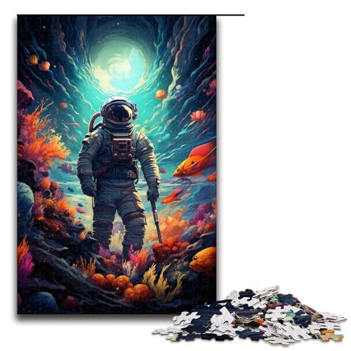 Puzzle für Erwachsene 1000 Teile Astronautenreisen im Weltraum Puzzlespiel Spielzeug lustig 75 x 50 cm Puzzle für Erwachsene 1000 Teile Astronautenreisen im Weltraum Puzzlespiel Spielzeug lustig 75 x 50 cm von QSYFNBZL