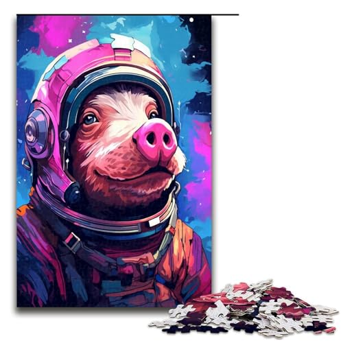 Puzzle für Erwachsene 1000 Teile Astronautenschwein von SplattersLots Dickes farbiges Puzzle für Erwachsene Holzspiele für die ganze Familie Weihnachts und Geburtstagsgeschenke 75 x 50 cm Puzzle für Erwachsene 1000 Teile Astronautenschwein von SplattersLots Dickes farbiges Puzzle für Erwachsene Holzspiele für die ganze Familie Weihnachts und Geburtstagsgeschenke 75 x 50 cm von QSYFNBZL
