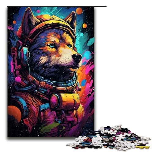 Puzzle für Erwachsene 1000 Teile Astronautenwolf von SplattersLots Dickes farbiges Puzzle für Erwachsene Holzspiele für die ganze Familie Weihnachts und Geburtstagsgeschenke 75 x 50 cm Puzzle für Erwachsene 1000 Teile Astronautenwolf von SplattersLots Dickes farbiges Puzzle für Erwachsene Holzspiele für die ganze Familie Weihnachts und Geburtstagsgeschenke 75 x 50 cm von QSYFNBZL