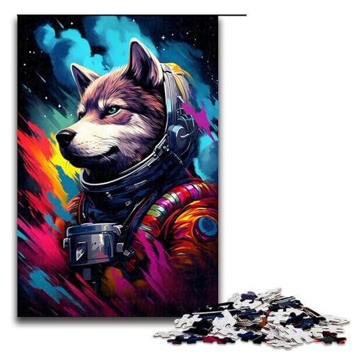 Puzzle für Erwachsene 1000 Teile Astronautenwolf von SplattersLots Dickes farbiges Spielzeug Denkspiel ganze Familie 75 x 50 cm Puzzle für Erwachsene 1000 Teile Astronautenwolf von SplattersLots Dickes farbiges Spielzeug Denkspiel ganze Familie 75 x 50 cm von QSYFNBZL