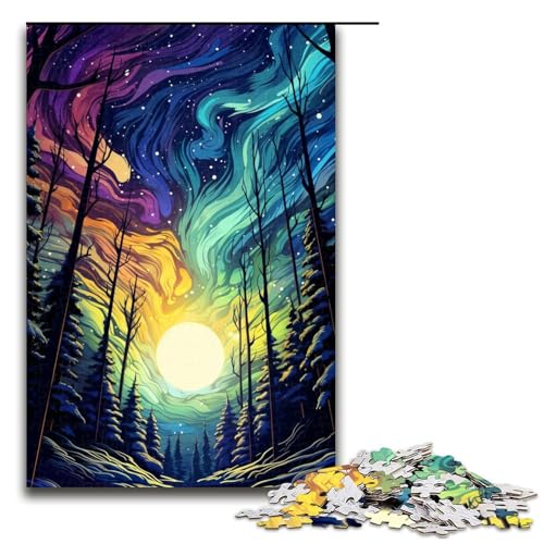 Puzzle für Erwachsene 1000 Teile Aurora Borealis Geburtstagsgeschenk für Teenager ab 14 Jahren 75 x 50 cm Puzzle für Erwachsene 1000 Teile Aurora Borealis Geburtstagsgeschenk für Teenager ab 14 Jahren 75 x 50 cm von QSYFNBZL