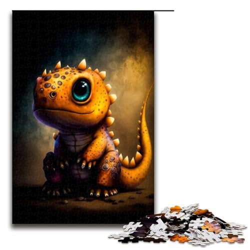 Puzzle für Erwachsene 1000 Teile Baby Drache Geburtstagsgeschenk für Teenager ab 14 Jahren 75 x 50 cm von QSYFNBZL