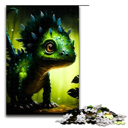 Puzzle für Erwachsene 1000 Teile Baby Drache Puzzle für Lernspiele Herausforderungsspielzeug einzigartige Heimdekoration und Geschenke 75 x 50 cm von QSYFNBZL