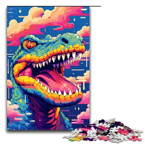 Puzzle für Erwachsene 1000 Teile Baby Roboter Krokodile von SplattersLots Dickes farbenfrohes Spielzeug intellektuelles Spiel ganze Familie 75 x 50 cm von QSYFNBZL