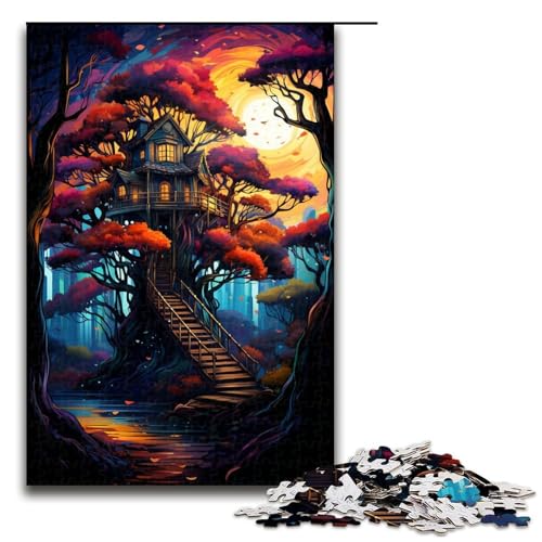 Puzzle für Erwachsene 1000 Teile Baumhaus im Wald Puzzle für Erwachsene Holzspiele für die ganze Familie Weihnachts und Geburtstagsgeschenke 75 x 50 cm Puzzle für Erwachsene 1000 Teile Baumhaus im Wald Puzzle für Erwachsene Holzspiele für die ganze Familie Weihnachts und Geburtstagsgeschenke 75 x 50 cm von QSYFNBZL