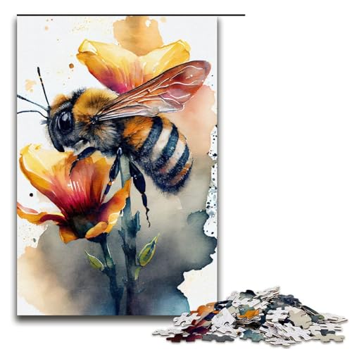 Puzzle für Erwachsene 1000 Teile Bienen Aquarell Holzpuzzle Lernspielzeug Familienspiele 75 x 50 cm Puzzle für Erwachsene 1000 Teile Bienen Aquarell Holzpuzzle Lernspielzeug Familienspiele 75 x 50 cm von QSYFNBZL