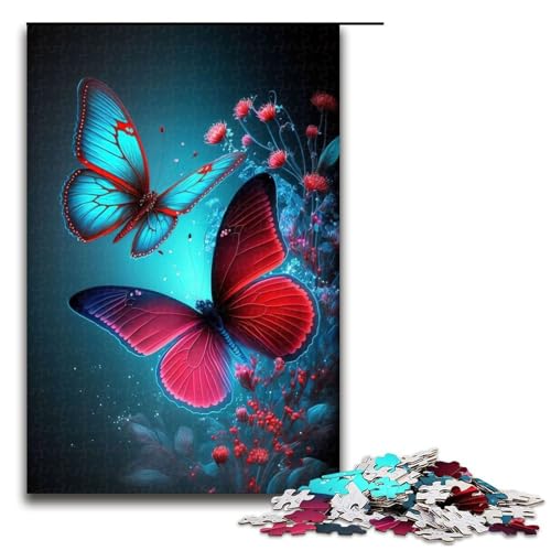 Puzzle für Erwachsene 1000 Teile Blumen und Schmetterlingspuzzle für Erwachsene Holzspiele für die ganze Familie Weihnachts und Geburtstagsgeschenke 75 x 50 cm Puzzle für Erwachsene 1000 Teile Blumen und Schmetterlingspuzzle für Erwachsene Holzspiele für die ganze Familie Weihnachts und Geburtstagsgeschenke 75 x 50 cm von QSYFNBZL