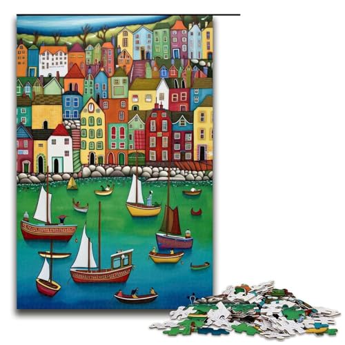 Puzzle für Erwachsene 1000 Teile Bootsszene Puzzle Spiele Spielzeug Geschenk geeignet für die Schreibtischdekoration 75 x 50 cm Puzzle für Erwachsene 1000 Teile Bootsszene Puzzle Spiele Spielzeug Geschenk geeignet für die Schreibtischdekoration 75 x 50 cm von QSYFNBZL