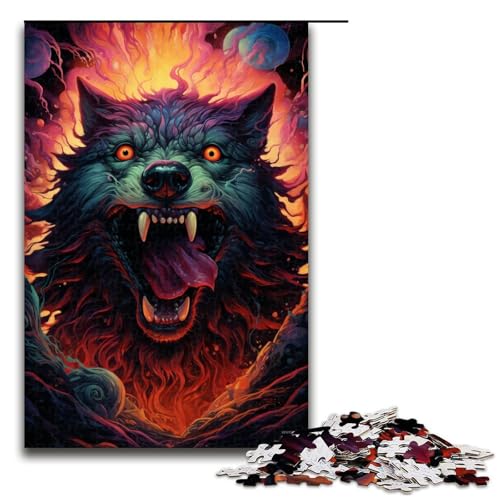Puzzle für Erwachsene 1000 Teile Brutaler Rottweiler Puzzle für Erwachsene Holzspiele für die ganze Familie Weihnachtsund Geburtstagsgeschenke 75 x 50 cm von QSYFNBZL