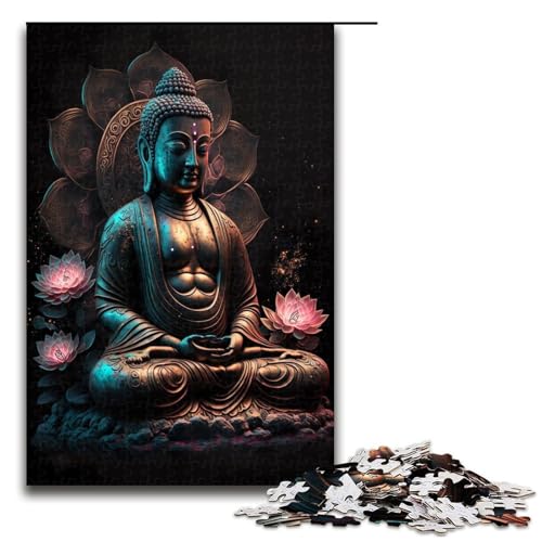 Puzzle für Erwachsene 1000 Teile Buddha Puzzle Geburtstagsgeschenk für Teenager ab 14 Jahren 75 x 50 cm von QSYFNBZL