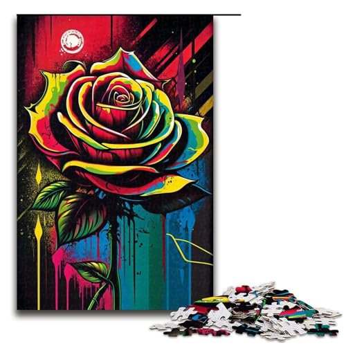 Puzzle für Erwachsene 1000 Teile Bunte Rosen Holzpuzzle Lernspielzeug Familienspiele 75 x 50 cm Puzzle für Erwachsene 1000 Teile Bunte Rosen Holzpuzzle Lernspielzeug Familienspiele 75 x 50 cm von QSYFNBZL