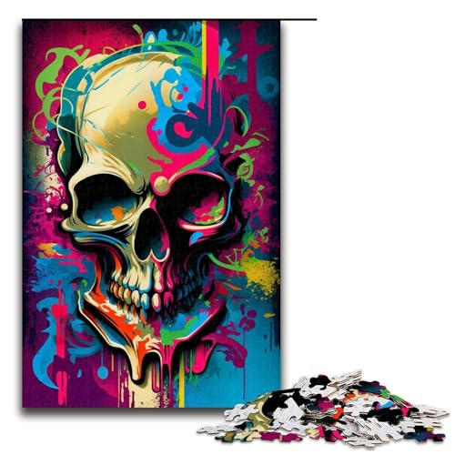 Puzzle für Erwachsene 1000 Teile Bunte Skelette Geburtstagsgeschenk für Teenager ab 14 Jahren 75 x 50 cm Puzzle für Erwachsene 1000 Teile Bunte Skelette Geburtstagsgeschenk für Teenager ab 14 Jahren 75 x 50 cm von QSYFNBZL