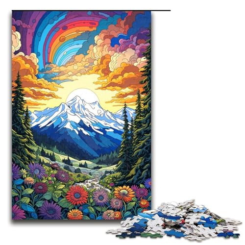 Puzzle für Erwachsene 1000 Teile Bunte Sonnenuntergangsberge Puzzlespiel Spielzeug lustig 75 x 50 cm Puzzle für Erwachsene 1000 Teile Bunte Sonnenuntergangsberge Puzzlespiel Spielzeug lustig 75 x 50 cm von QSYFNBZL