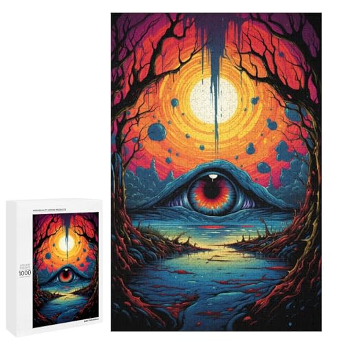 Puzzle für Erwachsene 1000 Teile Bunte psychedelische Augen Holzpuzzle Lernspielzeug Familienspiele 75 x 50 cm Puzzle für Erwachsene 1000 Teile Bunte psychedelische Augen Holzpuzzle Lernspielzeug Familienspiele 75 x 50 cm von QSYFNBZL