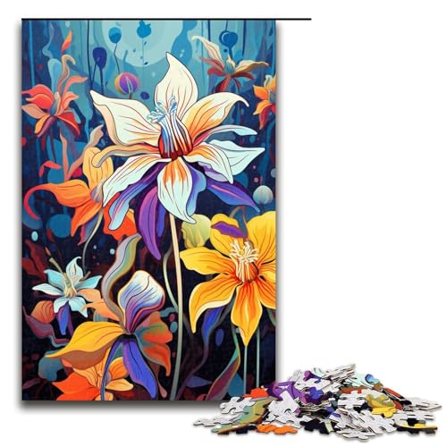 Puzzle für Erwachsene 1000 Teile Bunte psychedelische Blumen Spielzeug intellektuelles Spiel ganze Familie 75 x 50 cm Puzzle für Erwachsene 1000 Teile Bunte psychedelische Blumen Spielzeug intellektuelles Spiel ganze Familie 75 x 50 cm von QSYFNBZL