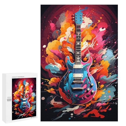 Puzzle für Erwachsene 1000 Teile Bunte psychedelische E Gitarre Holzpuzzle Lernspielzeug Familienspiele 75 x 50 cm Puzzle für Erwachsene 1000 Teile Bunte psychedelische E Gitarre Holzpuzzle Lernspielzeug Familienspiele 75 x 50 cm von QSYFNBZL